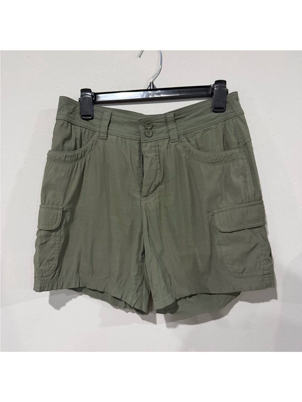 Eddie Bauer Travex Performance Hiking Cargo Shorts Green Size 6